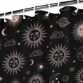 thumbnail image 3 of Black Sun Moon Cloud Planet Pattern Shower Curtain 84"x72" ,Bathroom Decorative Shower Curtains Set with 12 Hooks,Modern Waterproof Washable Shower Curtain, 3 of 6