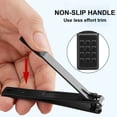thumbnail image 4 of Tignapoo 3-Piece Carbon Steel Nail Clipper Set in Stylish Green Case - Precision Trimming Tools with Curved Blades for Smooth Nails and Non-Slip Handles, Ideal for Multi-Angle Use, 4 of 6