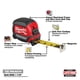 thumbnail image 2 of Cinta métrica Milwaukee Compact Magnetic de 7,6 m/25 pies, 2 of 4