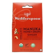 Wedderspoon Organic Manuka Honey Drops with Echinacea Ginger -- 4 oz