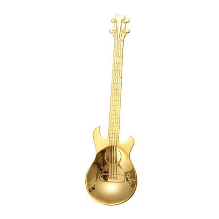 

Njspdjh Home Furnishing Decoration Stainless Steel Guitar Spoons Rainbow Coffee Tea Spoon Flatware Drinking Tools
