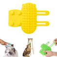 thumbnail image 1 of Cepillo antipicazón para mascotas, cepillo de masaje para perros y gatos, nuevo artefacto de silicona para hacer cosquillas a las mascotas con 63 dientes de peine de cabeza redonda, herramienta para l, 1 of 7
