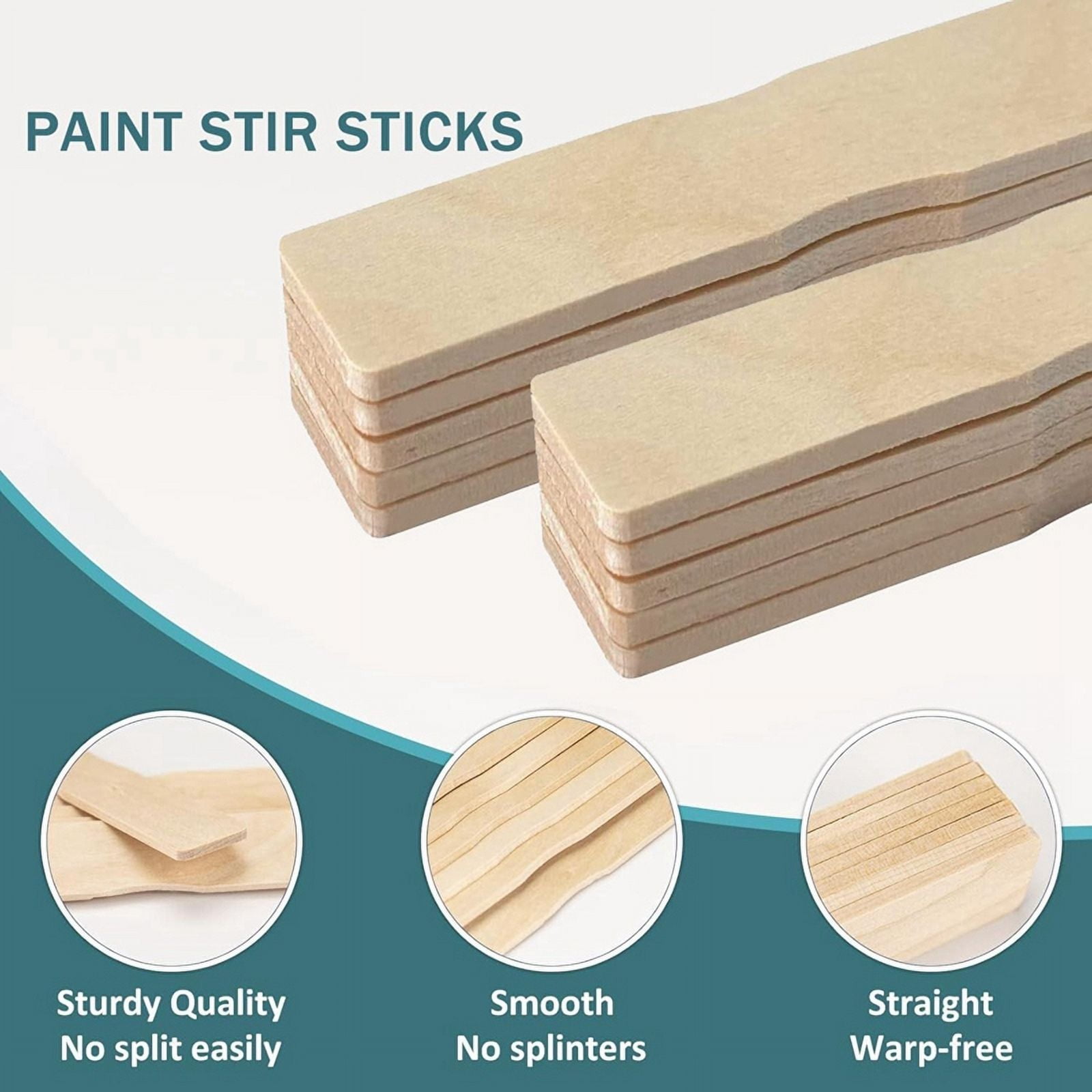 240Pcs Paint Stir Sticks, 12 Inch Wooden Paint Stirrers for Mixing, Paint Sticks for Library Markers or Plant Labels
