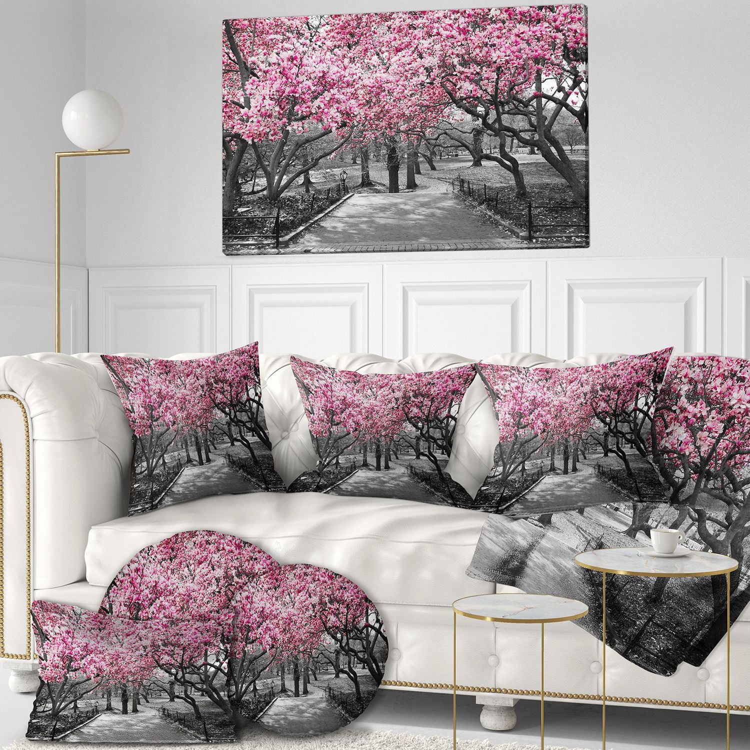 Designart Cherry Blossoms Canvas Wall Art