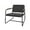 Black, variant on Whythe PU Leather Low Accent Chair 2.0 in Corten