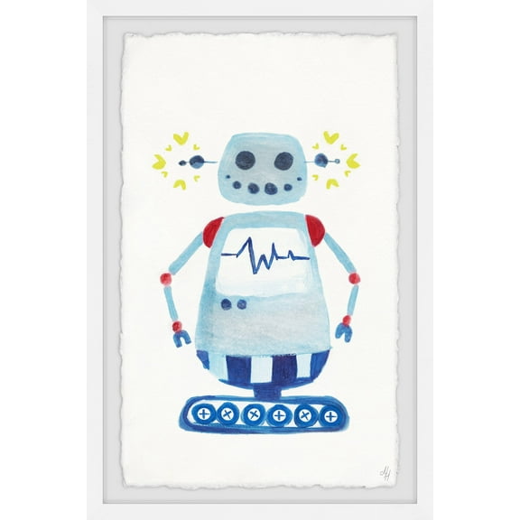 Marmont Hill I Am a Blue Robot Framed Wall Art