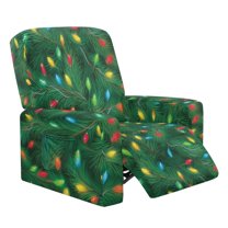 Kuiaobaty Illumination Print Recliner Chair Cover Large Christmas Reclining Sofa Slipcover Easy Replacement Reclining Slipcover Durable Recliner Couch Cover with Side Pocket for Living Room