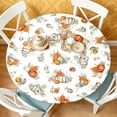 thumbnail image 5 of Fall Pumpkin Round Tablecloth Thanksgiving Harvest Outdoor Tablecloth Waterproof Table Cover for Picnic Dinner Party Decor 47 In C, 5 of 6