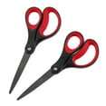 thumbnail image 3 of LIVINGO 8" Titanium Non-Stick Scissors, All Purpose for Office, 2 Pack Red Black, 3 of 6