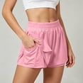 thumbnail image 6 of Womens Running Athletic Shorts Quick Dry Casual Cycling Tennis Workout Yoga Lounge Hiking Jogging Shorts with Liner Pockets, 6 of 9