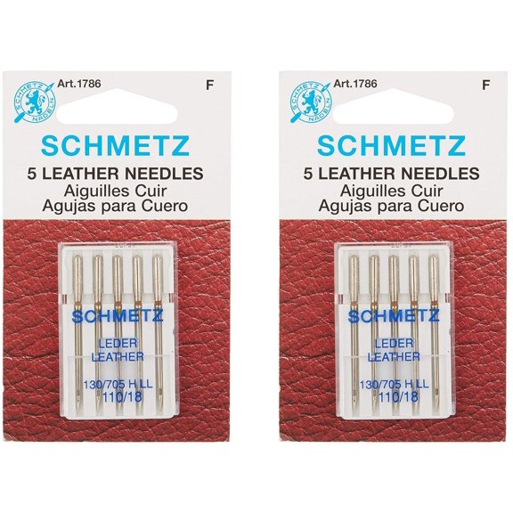 Aguja para coser piel SCHMETZ tamaño 18/110 (paquete de 2)