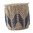 thumbnail image 2 of Cesta de almacenamiento de cuerda de papel tejida a mano con asa, ideal para organizar y decorar la habitación del bebé. Azul, 2 of 9