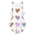 thumbnail image 5 of Womens Valentines Dresses Fashion V Neck Long Sleeve Dress Cute Love Heart Loose Casual Dresses Purple M, 5 of 5