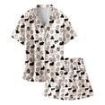 thumbnail image 5 of MIASHUI Ensemble de Pyjama de Pâques 2 Pcs Garçon Fille Haut à Manches Courtes et Pantalon, Kaki, 2-3 Ans, 5 of 5