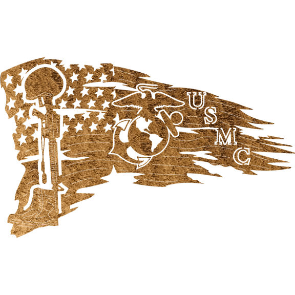 USMC Flag - Metal Wall Art