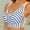 White, variant on Plus Size Women's Wireless Front Closure Bra - Sexy Striped Design, Comfortable Bralette for Everyday Support & Easy Wear