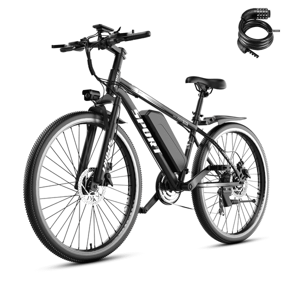 Xathquia 26" Electric Bike for Adults, 1500W Peak Ebike, 25MPH Electric Bicycle with 48V Removable Battery, 65 Miles Range, 7-Speed Mountain E-Bike