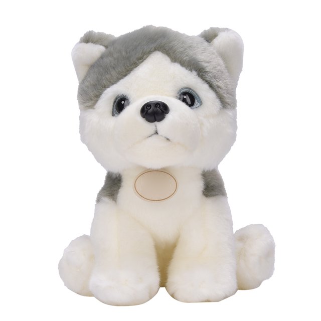 25 cm simulación encantador animales lindos muñecos de peluche suave perro pequeño juguetes de peluche decoración del hogar Husky juguete sentado altura 25 cm