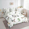 thumbnail image 3 of Manfei Mallard Duck 7-Piece Twin Bedding Sets,Floral Lotus Bedding Comforter Set,Rustic Animal Breathable Sheet Sets,Microfiber Flower Bedroom Decoration,Reversible, 3 of 7