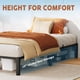 thumbnail image 4 of Heavy - duty 10 - pulgada tamaño individual marco de cama: metal platform con durable iron slat support y legs, no box spring required, no screws needed, supports up to 800 lbs, 4 of 6