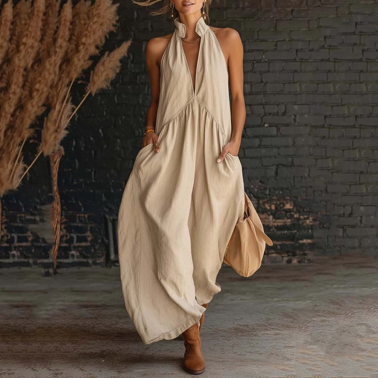 dress cotton Women's Summer Dresses, Short Dress, 100% Cotton Clothing – Cotton Flower Clothing audrey hepburn style Color:Navy_Blue elongated look ️ Soft Colorblock Pleated Midi Dress