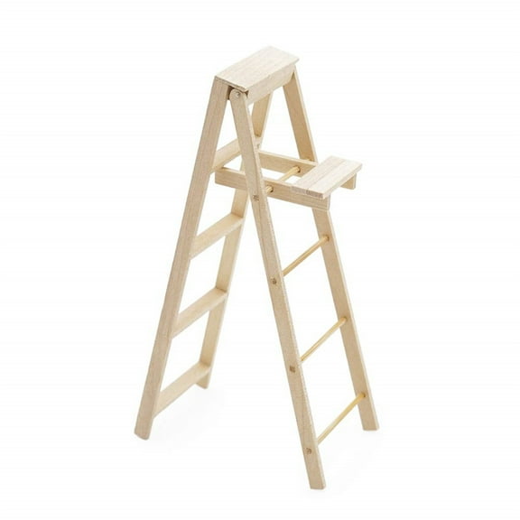 Unfinished Miniature Step Ladder for 1/12 Scale Dollhouses Accessories and Model Displays Dollhouses Layouts