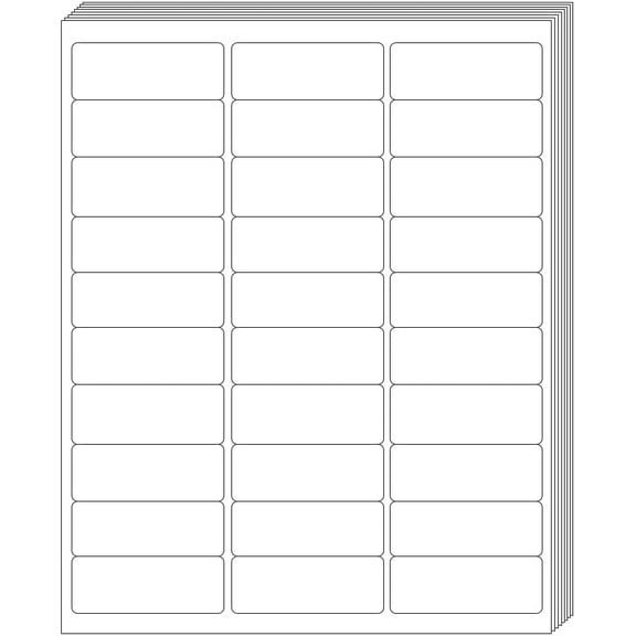 1" x2-5/8 Self Adhesive Address Labels, 30UP Blank Shipping Labels, FUSKU, FBA Mailing Labels for Inkjet and Laser Printer, 3000 Sticker Labels (100 Sheets), 30 Labels per Sheet