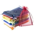 thumbnail image 3 of Cloth Gift Bags 100Pcs Multicolor Organza Gift Bags For Wedding Favors 100pc, 3 of 9
