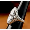 thumbnail image 2 of Vintage Pear Cut Diamond Ring, Toi Et Moi Diamond Engagement Ring, Two Stone Diamond Ring, Antique Milgrain Ring, Women's Dome Ring, 925 Sterling Silver, 2.6 Ct Simulated Diamond, 2 of 5