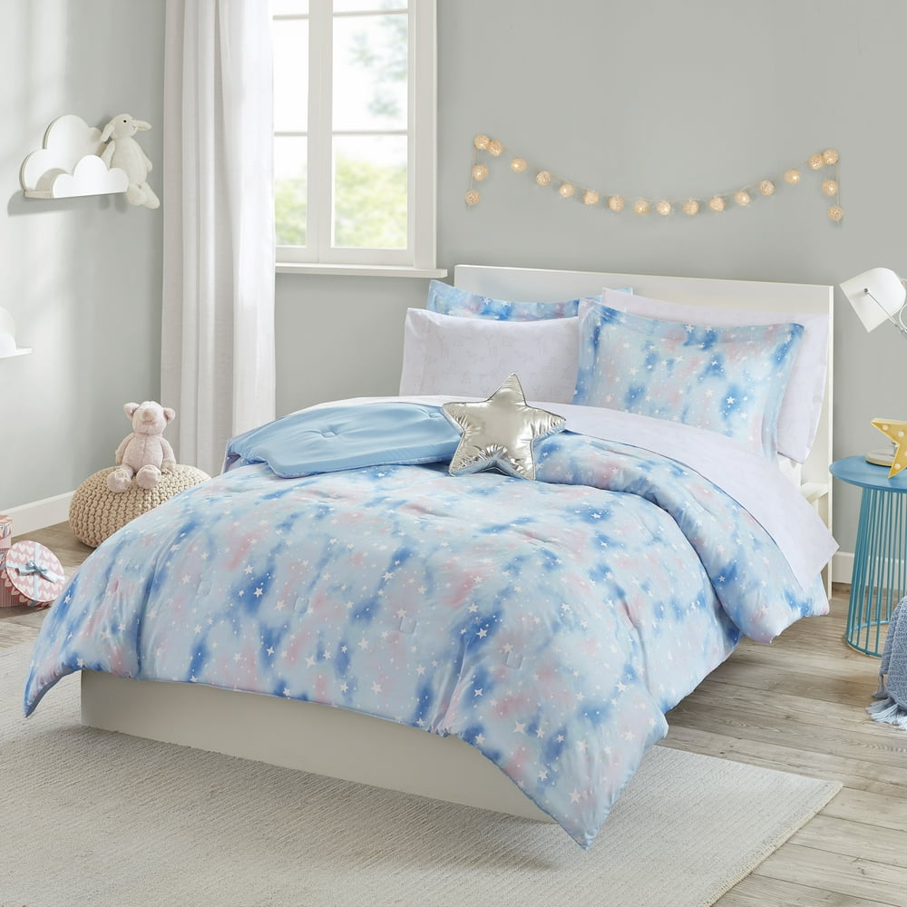 Your Zone Aurora 8Piece Glow in the Dark BedinaBag Comforter