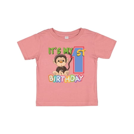 

Inktastic Monkey First Birthday Gift Baby Boy or Baby Girl T-Shirt