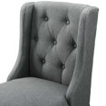 thumbnail image 7 of Counter Stool Chair, Set of 2, Fabric, Wood, Grey Gray, Modern Contemporary Urban Design, Bar Pub Cafe Bistro Hotel Restaurant Hospitality, 7 of 7
