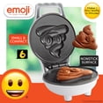 thumbnail image 2 of Emoji Poop Mini Waffle Maker: Desayuno Divertido para Niños con un Lindo Diseño de Cara Sonriente, Plancha Tipo Waffle de 4" para Hacer Panqueques O Waffles con Forma de Caca, Aparato Eléctrico Antiad, 2 of 5