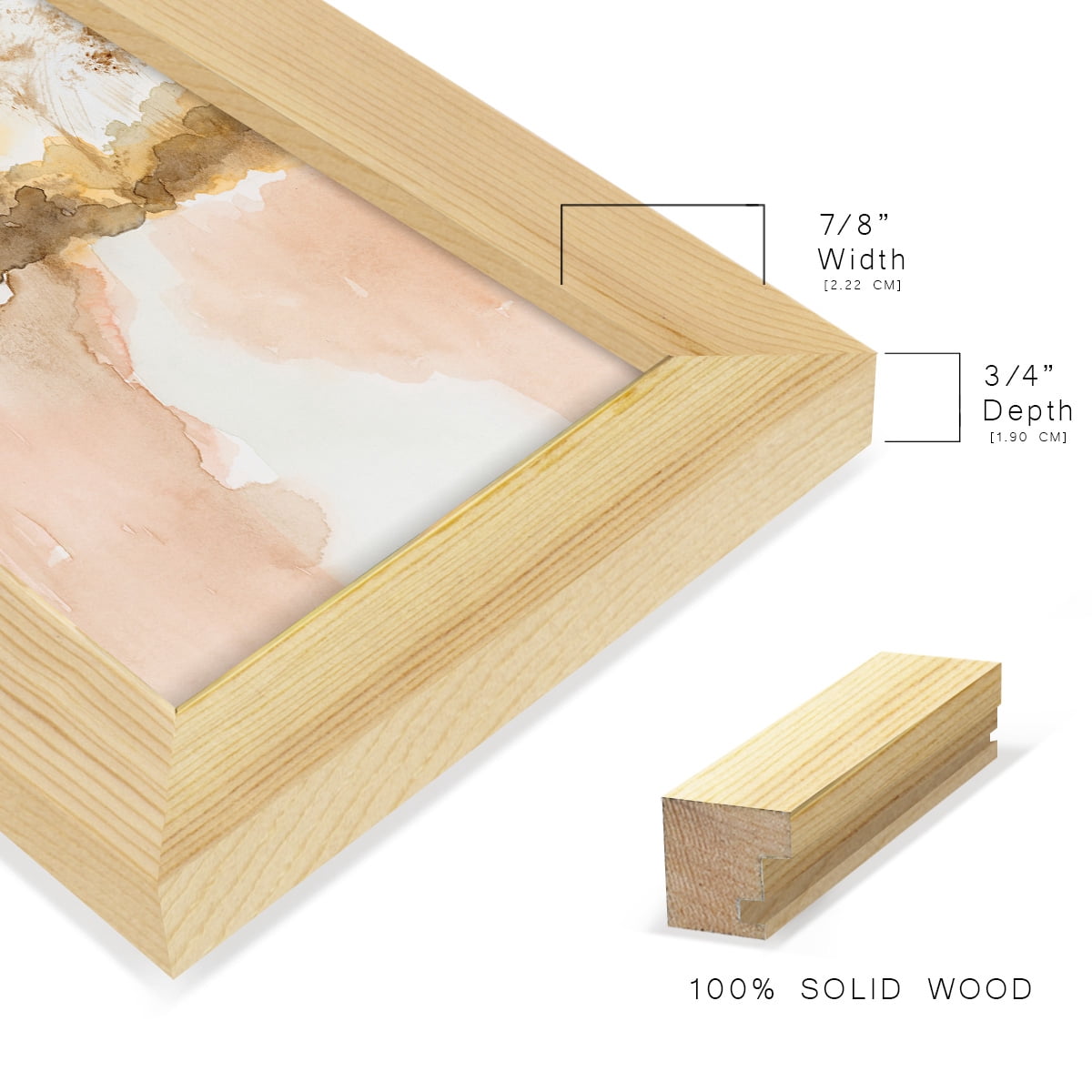 Sun Kissed Earth I - Framed Print w/glass - Natural Wood