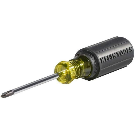 Klein Tools 603-3 #1 Phillips Head Screwdriver with 3-Inch Round Shank and Cushion Grip Handle