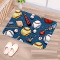 thumbnail image 5 of Baseball Polyester Non-Slip Machine Washable Floor Mat: Outdoor Carpet Floor Mats, 5 of 6