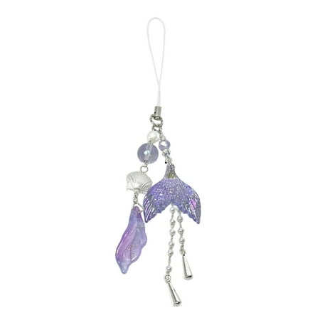 FENOHREFE Sweet Mermaids Love Keyring Portable Phone Lanyard Phone Charm Trendy Bag Charm for Daily Use Stylish Outfits