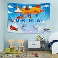 thumbnail image 5 of Airplane Birthday Backdrop Airplane Birthday Decoration Banner for Kids Time Flies Theme Aircraft Happy Birthday Party Background for Flying Enthusiast, 5 of 8