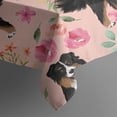 thumbnail image 5 of Bernese Mountain Dogs with Pioneer Flower Square Tablecloth,Waterproof Square Table Cover,Wipeable Spillproof Washable Table Cover for Home Kitchen Party Decor 52"x52"(132x132cm), 5 of 6