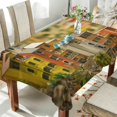thumbnail image 3 of SKYSONIC 60"x108" Square Tablecloth with Miniature World Prints, Anti-Wrinkle and Smooth Table Cloth for Kitchen/Home Party Decoration, 3 of 7