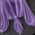 thumbnail image 6 of Lixiuxyad Womens Elegant Sheer Chiffon Cardigan Long Sleeve Tie Front Lightweight Summer Outfits,Purple, 6 of 7