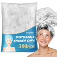thumbnail image 1 of Gorros de ducha MAQIHAN de plástico impermeable grande, 100 unidades, 1 of 7
