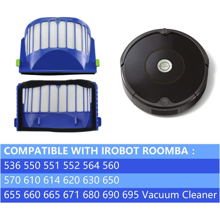 YOKYON Kit de 10 filtres Aero Vac pour iRobot Roomba 500 600