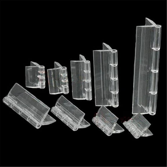 10Pcs 25X33 30X33 45X38 65X42 Plastic Folding Hinges Transparent Plexiglass Hinge Durable Clear Acrylic