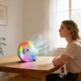 thumbnail image 5 of Colorful Marquee Light Desk Fan USB Rechargeable Portable Mini Fan with Night Light Circulating Airflow for Home Office Bedroom by PALIFEUR, 5 of 9