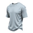 thumbnail image 2 of Mfakffe Shirts For Men Casual Striped T-Shirts Short Sleeve Crewneck Basic Tee, 2 of 5