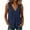 Navy, variant on Women's Cotton Tank Tops Sleeveless V-Neck Summer Casual Flowy High Low Hem Pleated Front Loose Fit Blouse
