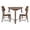Beige, variant on New Classic Furniture Oscar 3 Piece Mid Century Dining Table Set, Brown