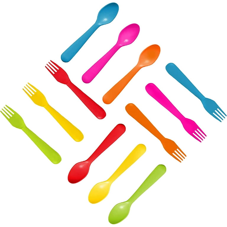  6 Piece Toddler Utensils Stainless Steel Baby Forks And Spoons  Silverware Set For Kids, Bpa Free Dishwasher Safe, 12+ Months,  Red/Orange/Yellow : Baby