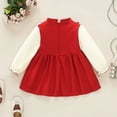 thumbnail image 4 of Cathalem Robe Mignonne pour Petites Filles Robe Évasée Décontractée pour Enfants, Rouge 10, 4 of 5